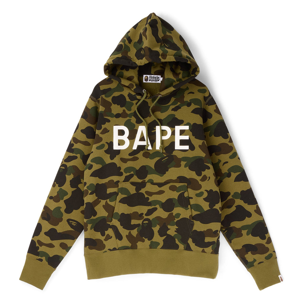 A Bathing Ape 1ST Camo Bape Pullover Hoodie (Green)