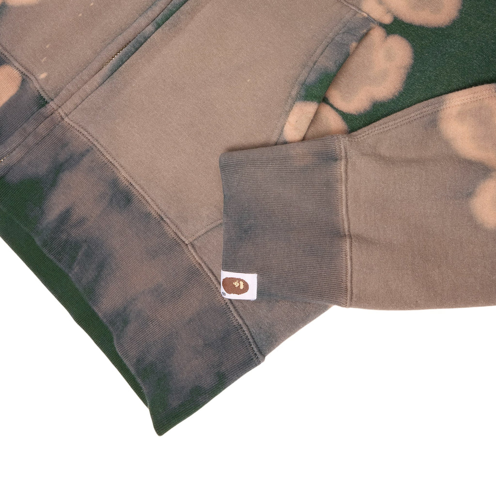 A Bathing Ape Hand Dye Shark Full Zip Hoodie (Green)