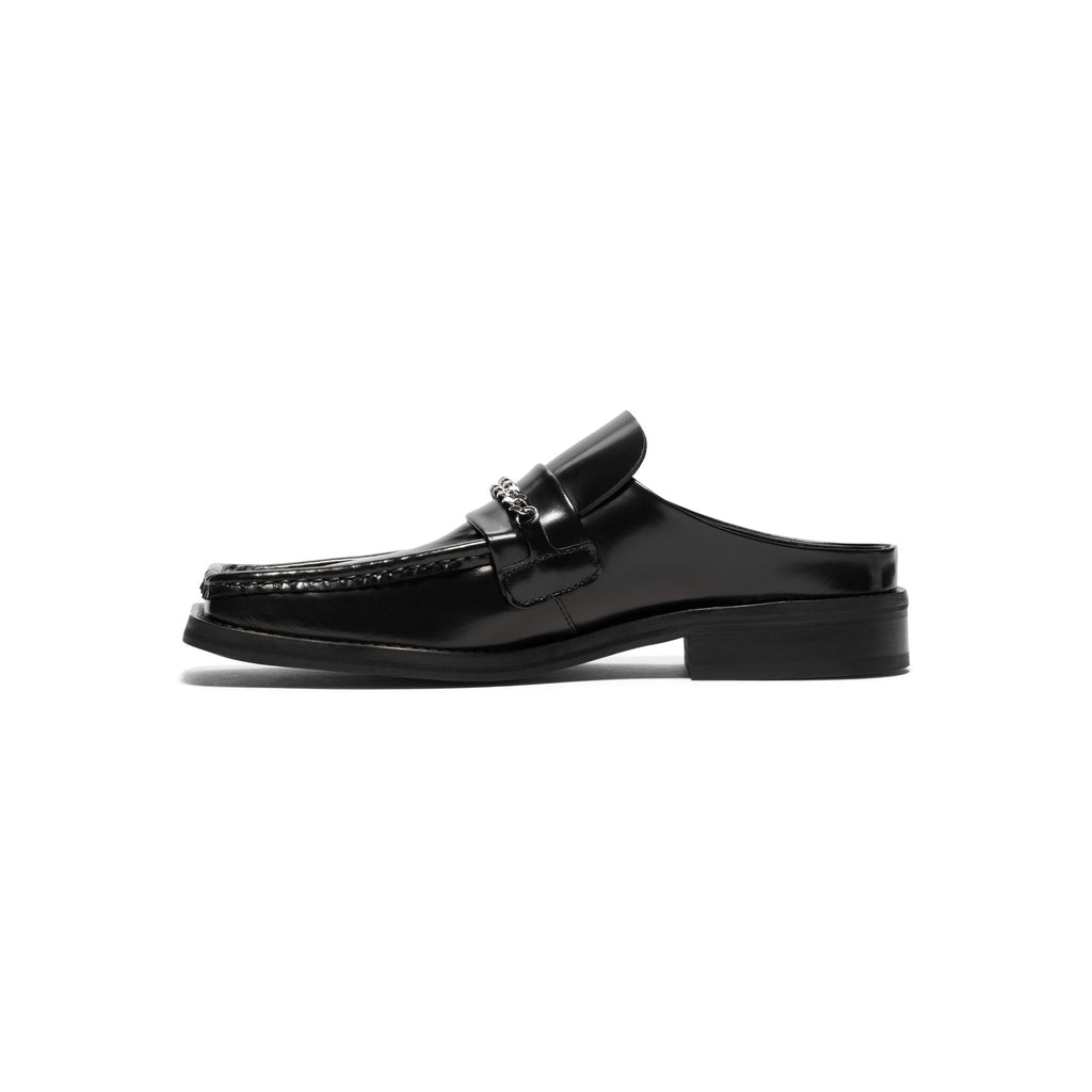 Martine Rose Square Toe Mule (Black)