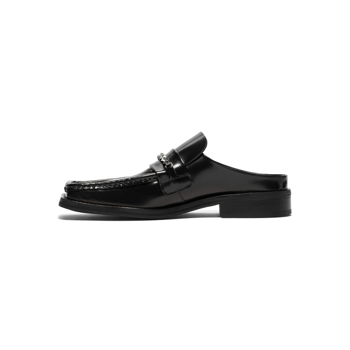 Martine Rose Square Toe Mule (Black)