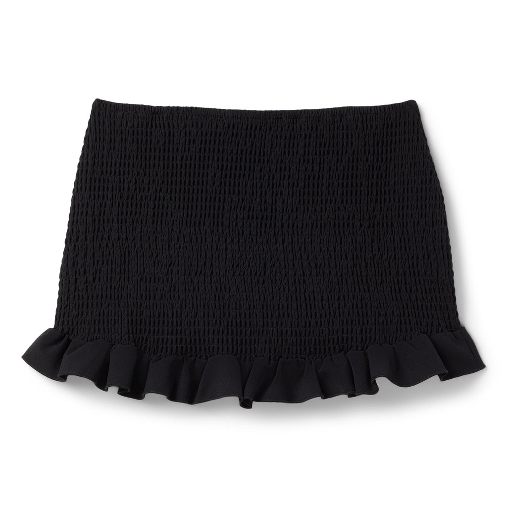 Danielle Guizio Constance Smocked Skirt (Black)