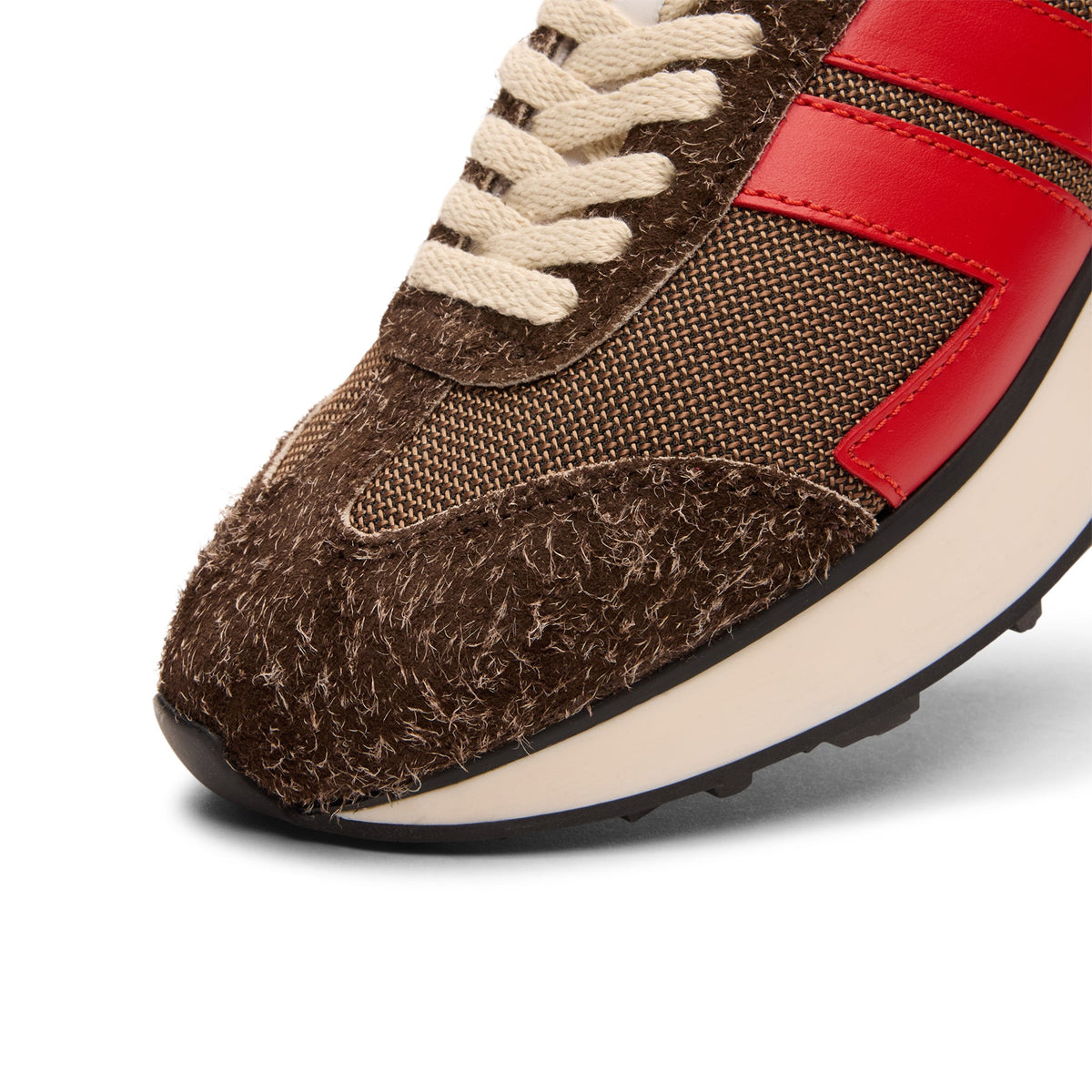Lanvin Bumpr Mesh Sneakers (Brown/Red)