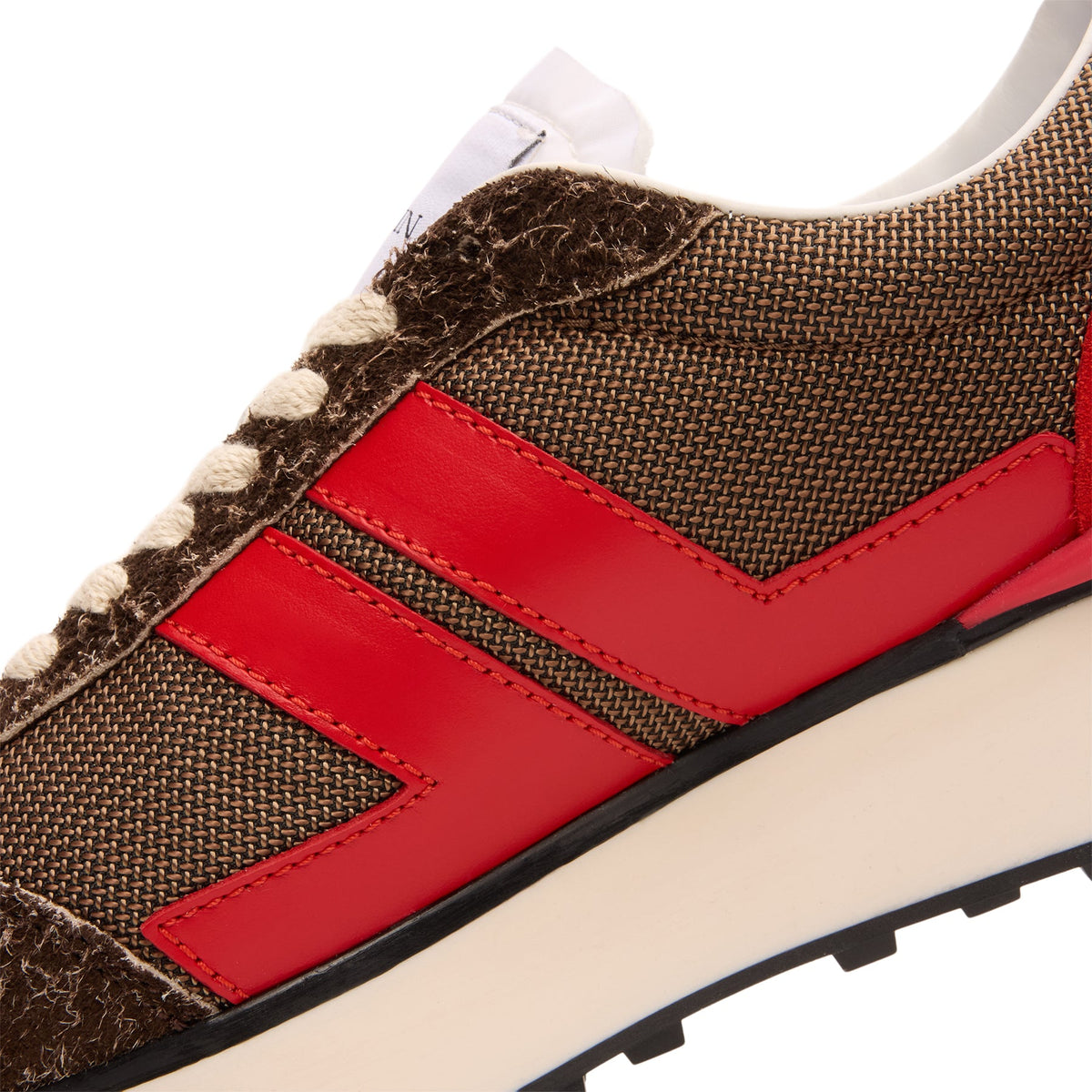Lanvin Bumpr Mesh Sneakers (Brown/Red)