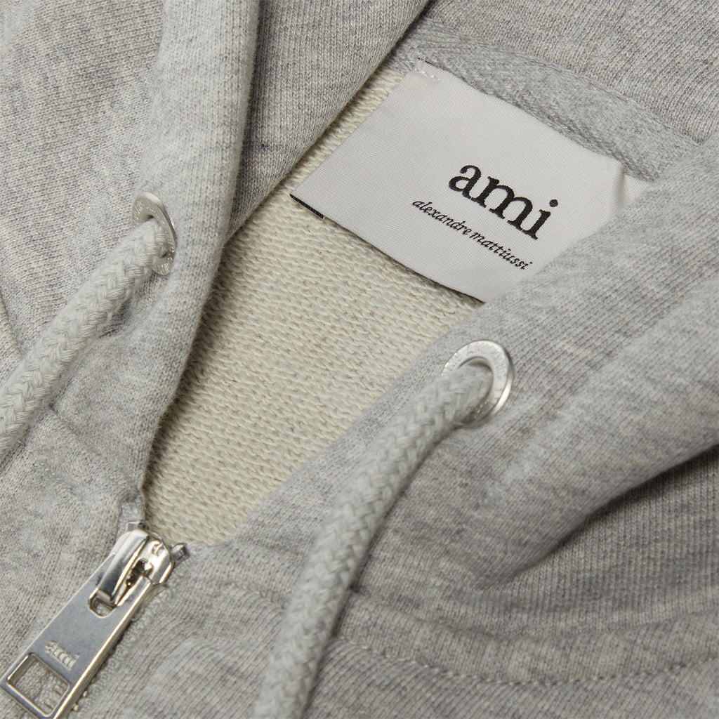AMI ADC Zip Hoodie (Heather Ash Grey)