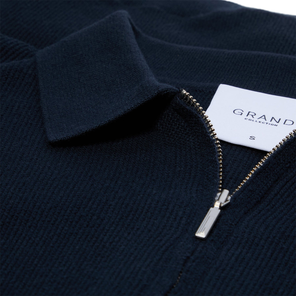 Grand Collection Knit Quarter Zip Sweater (Midnight Navy)