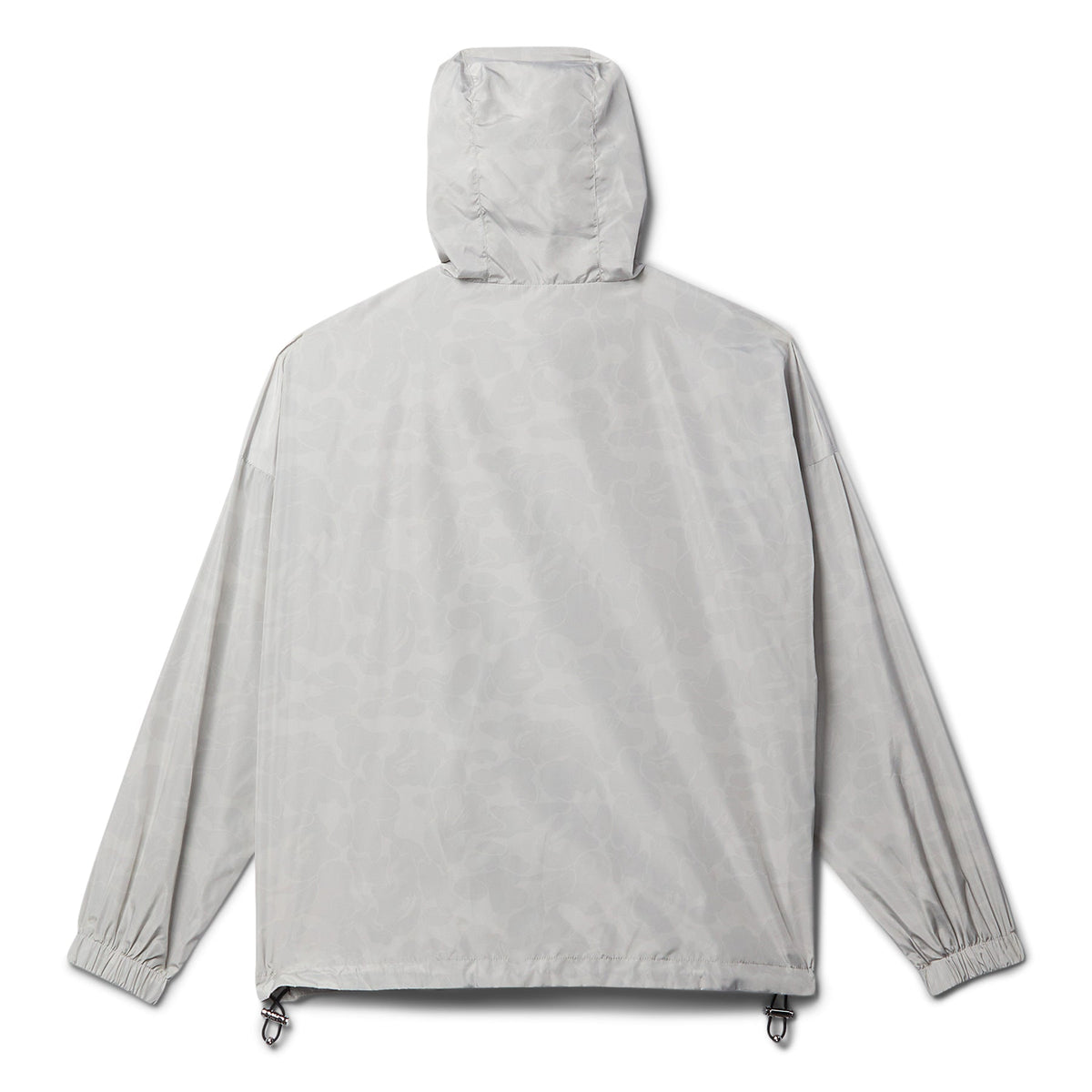 A Bathing Ape Solid Color Nylon Hooded Jacket (Gray)