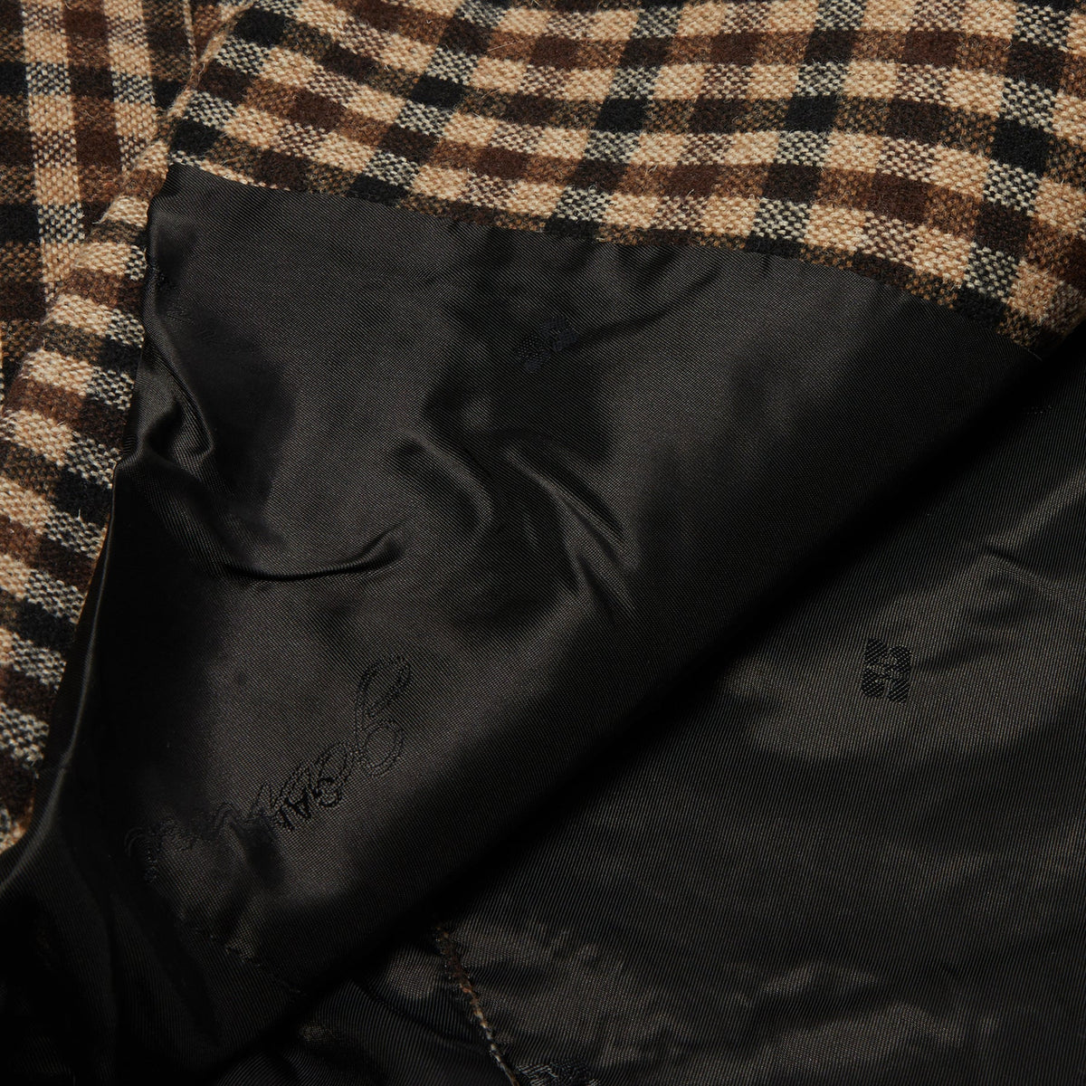GANNI Check Wool Mix Oversized Blazer (Chicory Coffee)