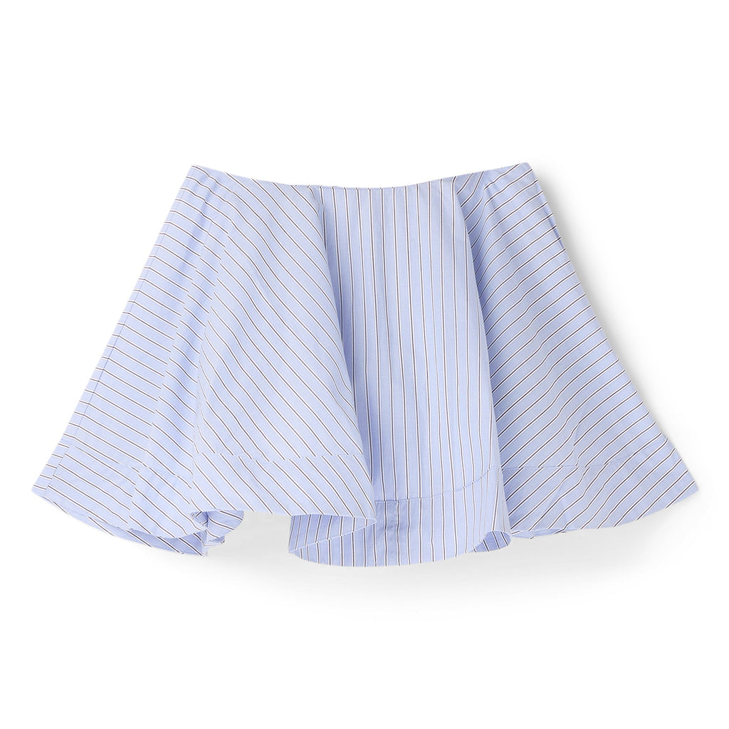 GANNI Stripe Mini Circle Skirt (Lavender Lustre)