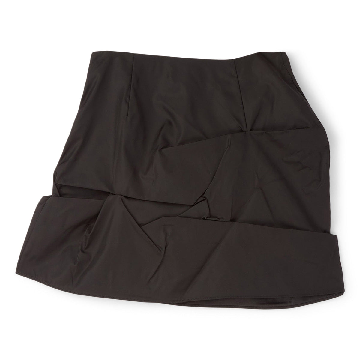 GANNI Duchesse Nylon Mini Skirt (Black)