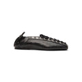 GANNI Lace-Up Ballerinas (Black Oyster)