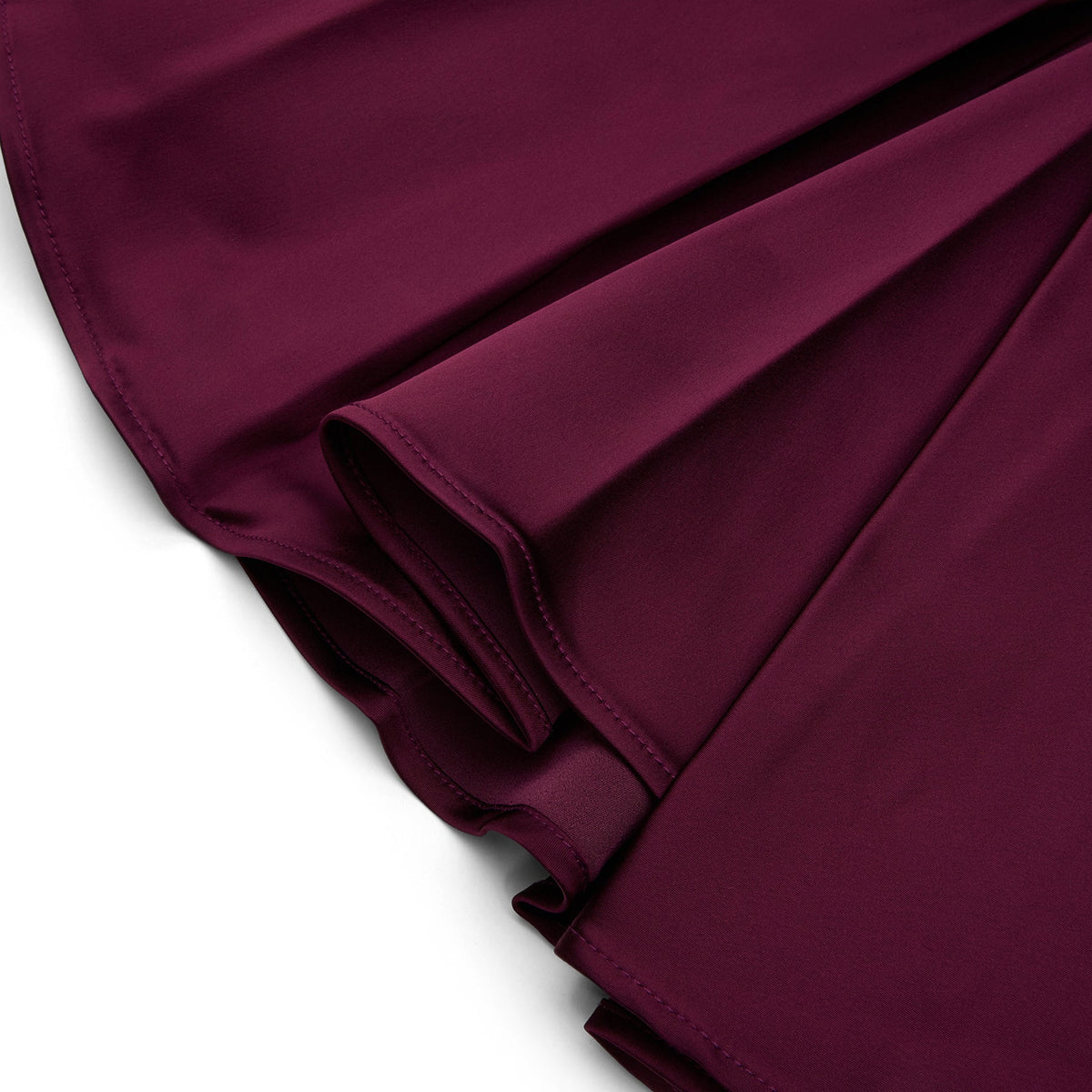 GANNI Satin Draped Mini Skirt (Mauve Wine)