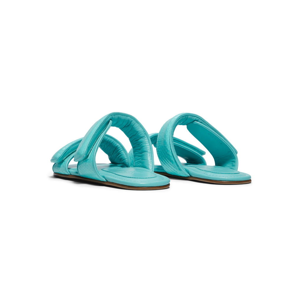 GIABORGHINI Julianne Flat Strap Sandal (Turquoise)