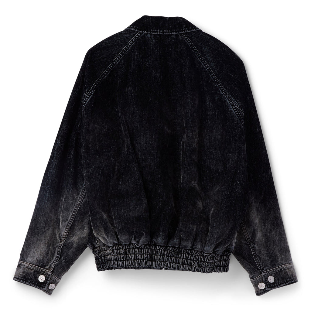 MARNI Flocked Denim Bomber Jacket (Black)