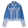 MARNI Flocked Denim Trucker Jacket (Iris blue)