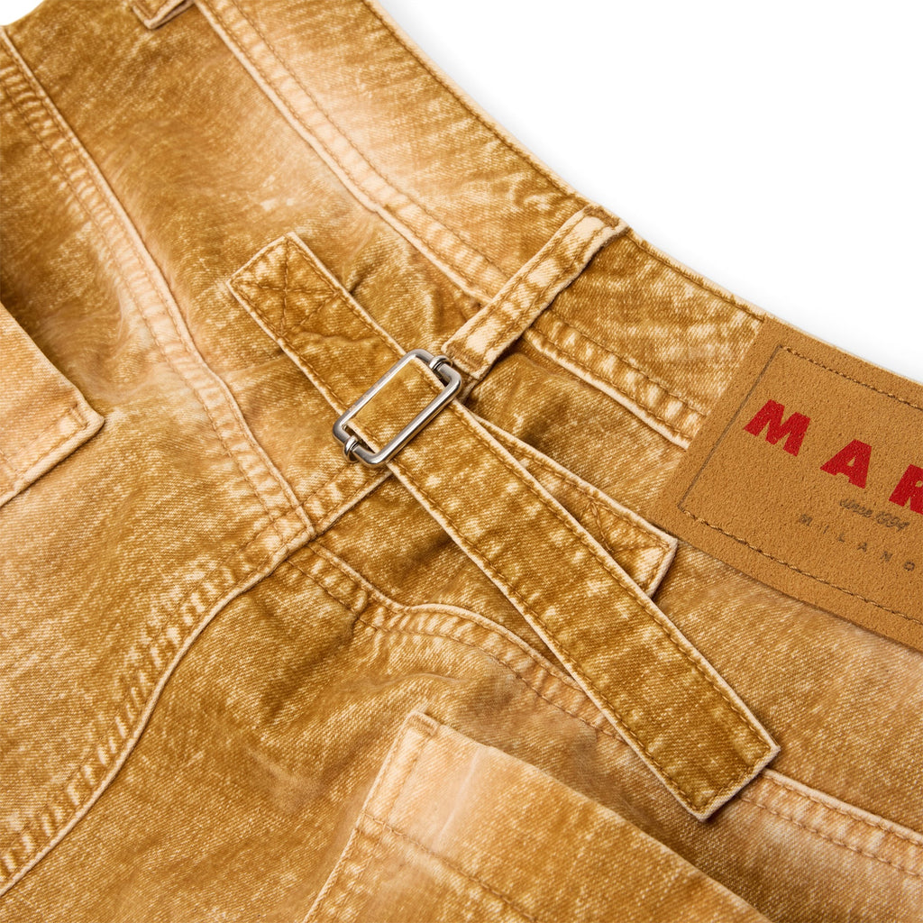 MARNI Flocked Denim Trousers (Beige)