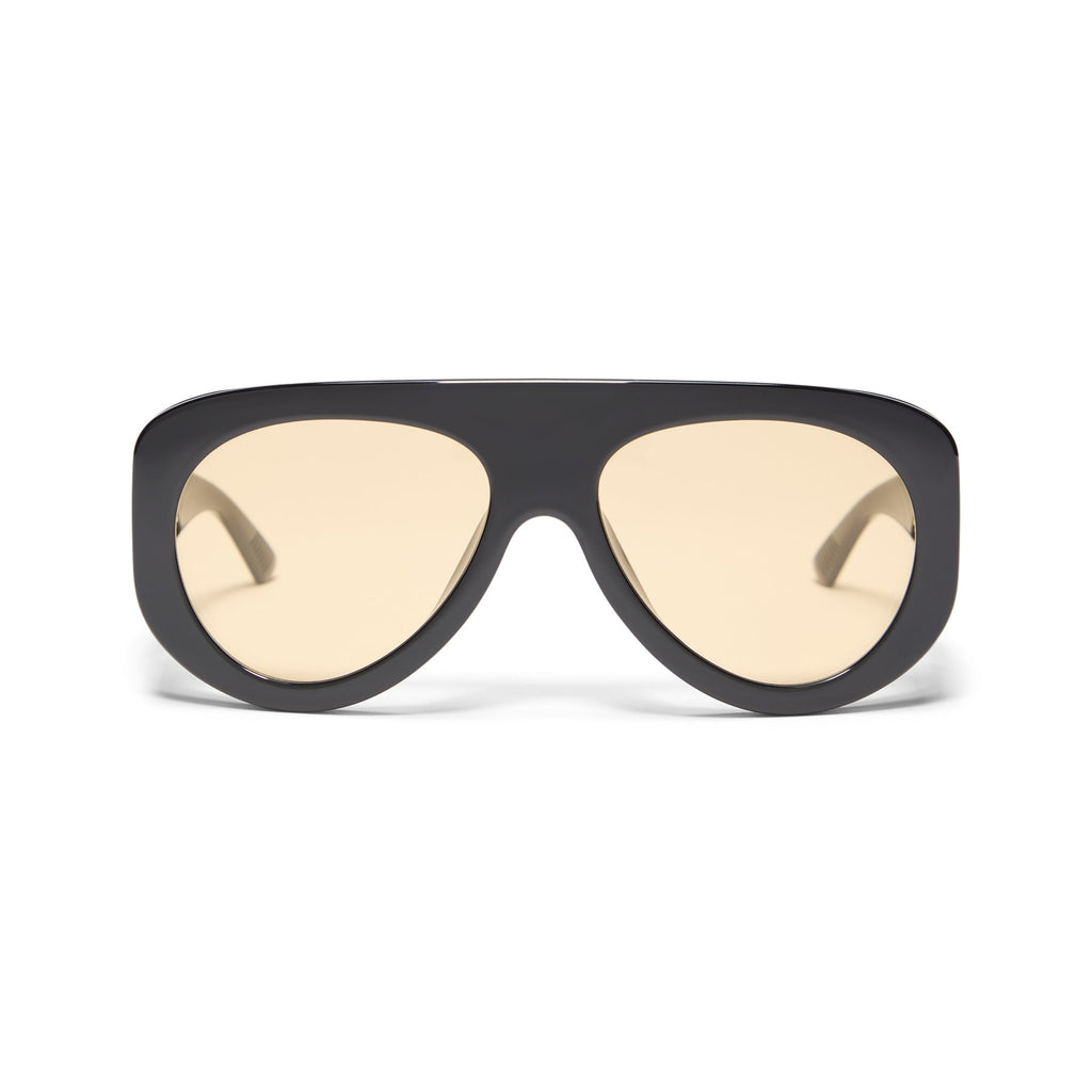 Bottega Veneta Aviator Sunglasses (Black/Orange)