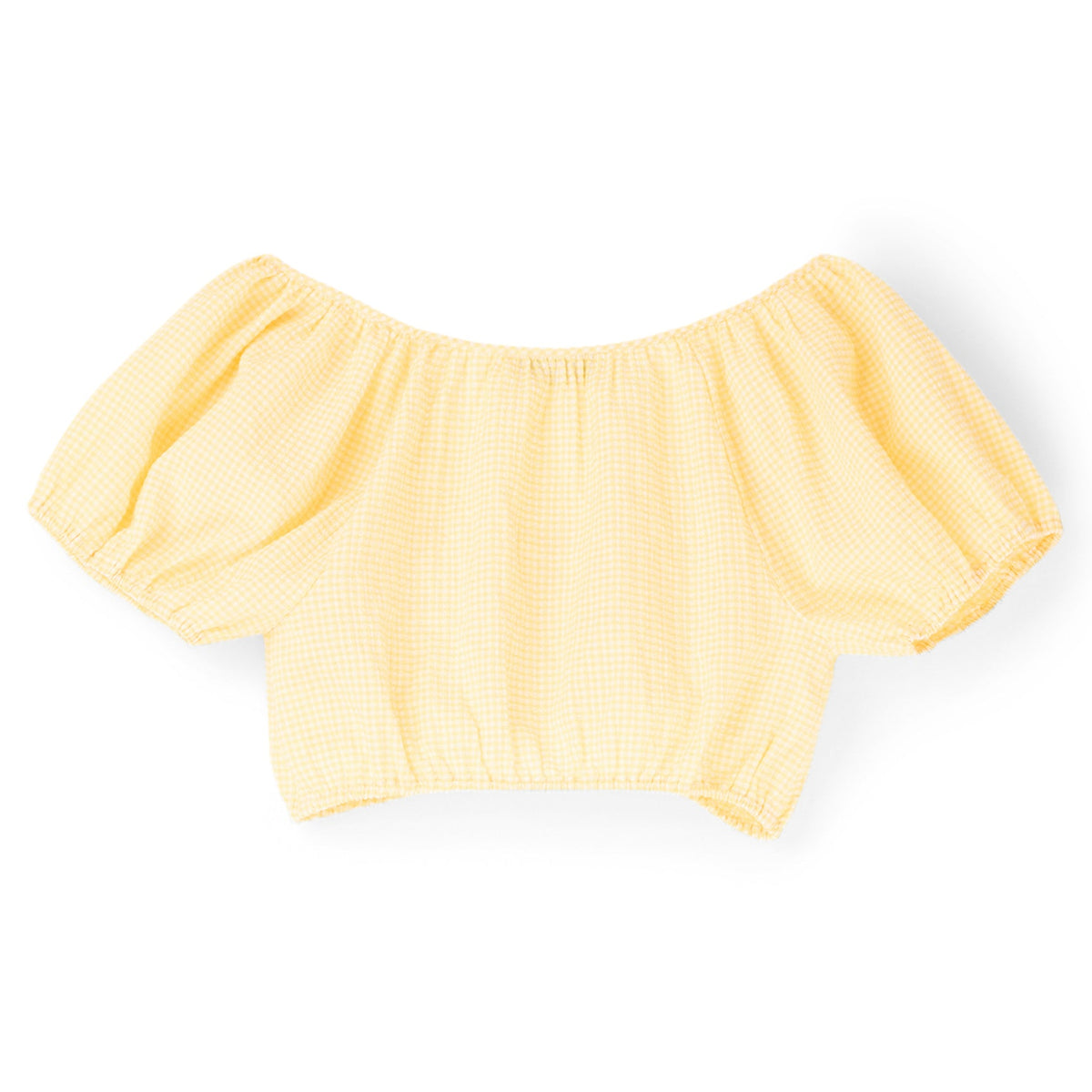 Danielle Guizio Ravello Gingham Top (Yellow)