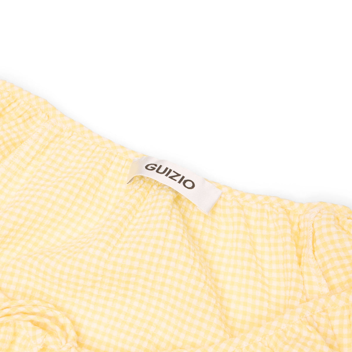 Danielle Guizio Ravello Gingham Top (Yellow)