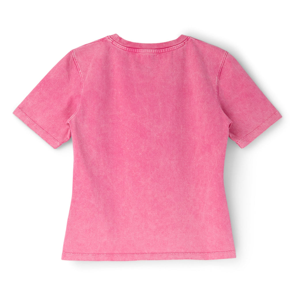 GANNI Heavy Cotton Heart T-shirt (Hot Pink)