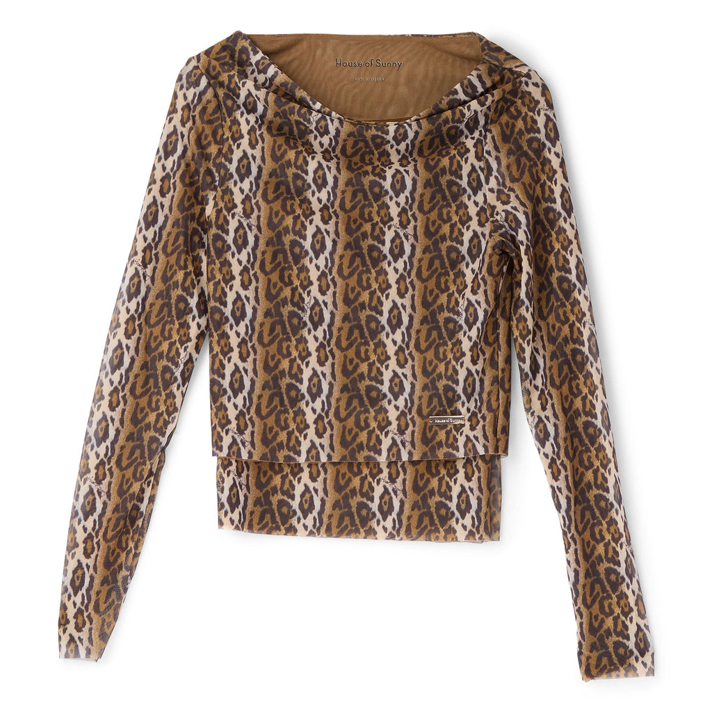 House of Sunny Leopard Multi Layered Long Sleeve (Multi)