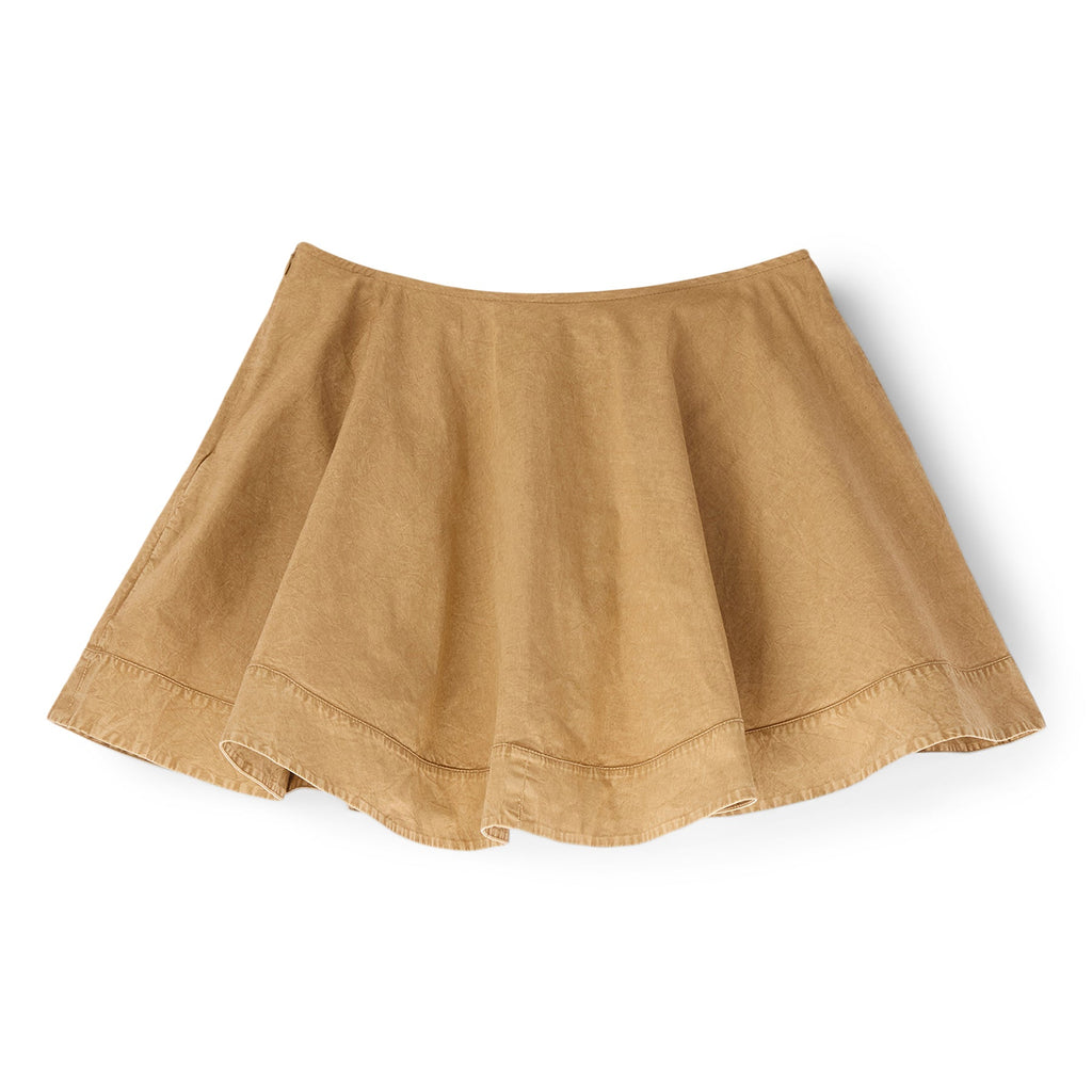 GANNI Washed Mini Circle Skirt (Lark)
