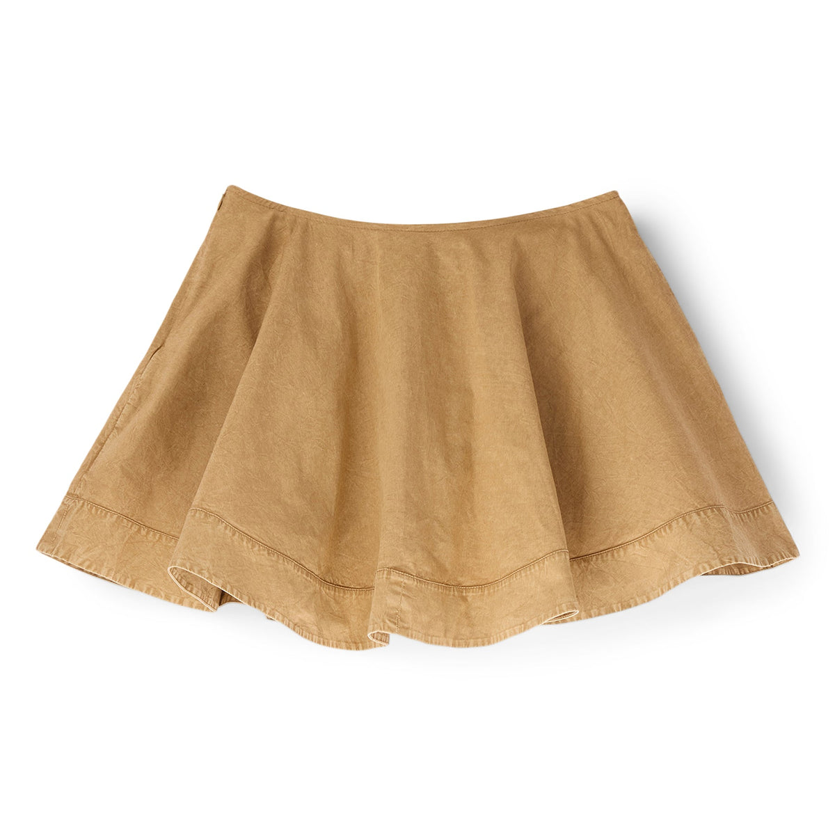 GANNI Washed Mini Circle Skirt (Lark)