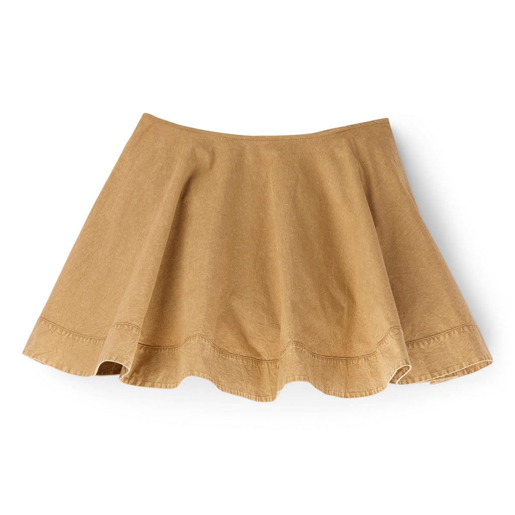 GANNI Washed Mini Circle Skirt (Lark)